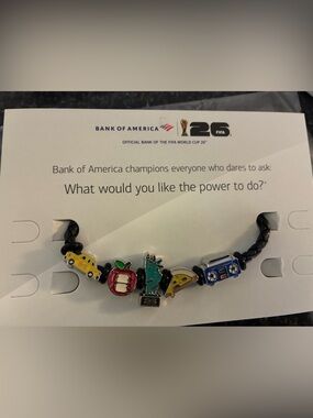2026 FIFA World Cup New York City Charm Bracelet Fan Band Bank of America NYC
